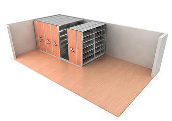 Mobile Shelving System can be Compacted creating Space